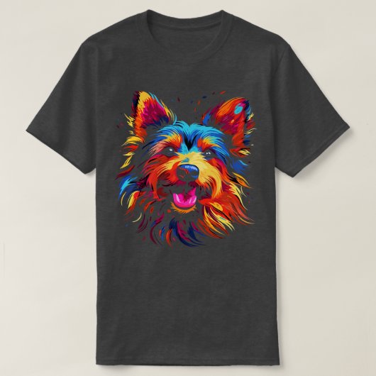 Australische Terrier glimlachend T-shirt (Design voorkant)