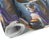 Australische terriër grillig Halloween schilderij Cadeaupapier (Rol Hoek)