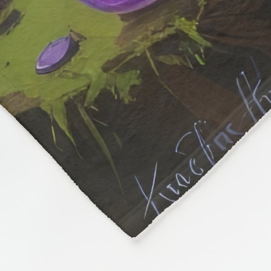 Australische terriër grillig Halloween schilderij Fleece Deken (Hoek)