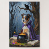 Australische terriër grillig Halloween schilderij Legpuzzel (Verticaal)