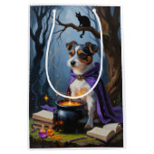 Australische terriër grillig Halloween schilderij Medium Cadeauzakje (Voorkant)