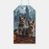 Australische Terriër Halloween Nacht Doggy Delight Cadeaulabel (Voorkant)
