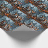 Australische Terriër Halloween Nacht Doggy Delight Cadeaupapier (Hoek)