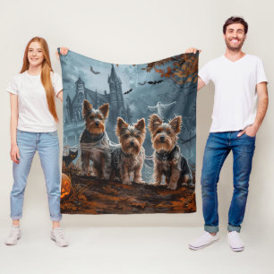 Australische Terriër Halloween Nacht Doggy Delight Fleece Deken