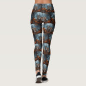 Australische Terriër Halloween Nacht Doggy Delight Leggings (Achterkant)