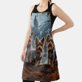 Australische Terriër Halloween Nacht Doggy Delight Schort (Insitu)