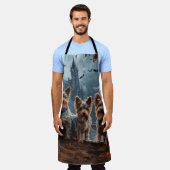 Australische Terriër Halloween Nacht Doggy Delight Schort (Gedragen)