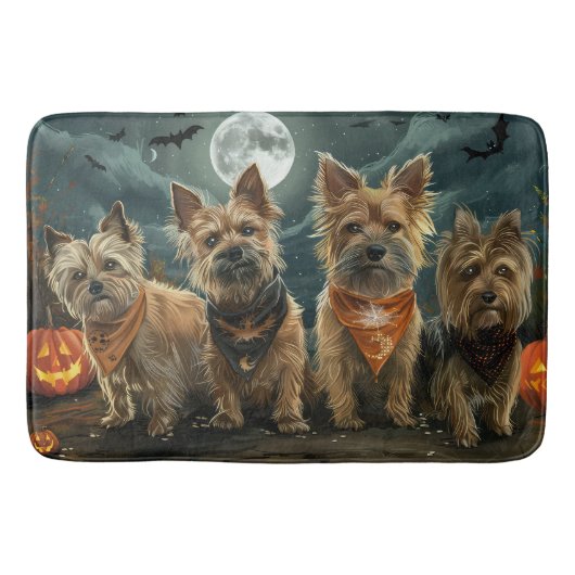 Australische Terrier Halloween Spoken Badmat (Voorkant)