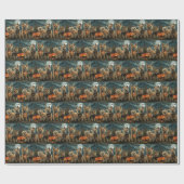 Australische Terrier Halloween Spokenbundel Cadeaupapier (Vlak)