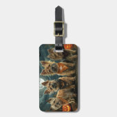 Australische Terriër Halloween Spooky Bagagelabel (Voorkant verticaal)