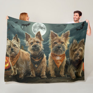 Australische Terriër Halloween Spooky Fleece Deken