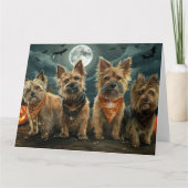 Australische Terriër Halloween Spooky Kaart (Voorkant)