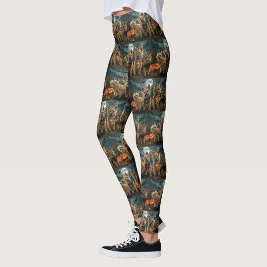 Australische Terriër Halloween Spooky Leggings (Links)