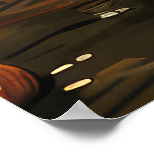 Australische Terriër Halloween Spooky Poster (Hoek)