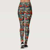 Australische Terriër Hartrozen Valentijnsdag Leggings (Achterkant)