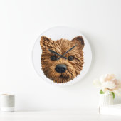 Australische Terrier Hond 3D Geïnspireerd Grote Klok (Huis)