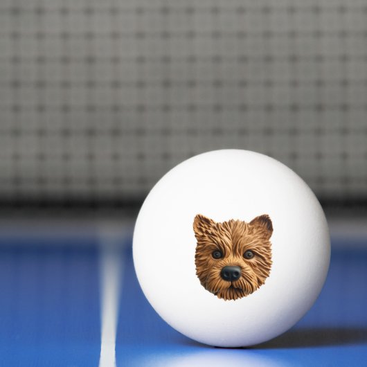 Australische Terrier Hond 3D Geïnspireerd Pingpongbal (Net)