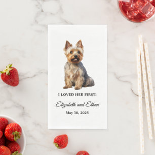 Australische Terrier Hond bruiloft Servet