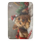 Australische Terrier Hond Kerstfeest Badmat (Voorkant Verticaal)