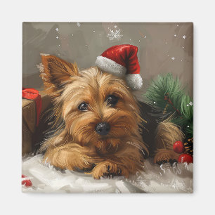 Australische Terrier Hond Kerstfeest Magneet