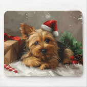 Australische Terrier Hond Kerstfeest Muismat (Voorkant)