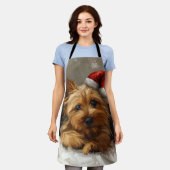 Australische Terrier Hond Kerstfeest Schort (Gedragen)