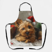 Australische Terrier Hond Kerstfeest Schort (Voorkant)