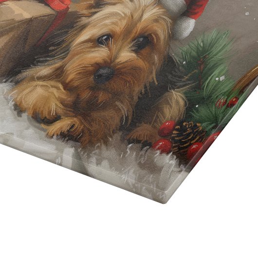 Australische Terrier Hond Kerstfeest Snijplank (Hoek)