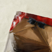 Australische Terrier Hond Kerstfeest Strandlaken (In situ)