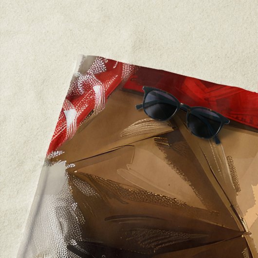 Australische Terrier Hond Kerstfeest Strandlaken (In situ)