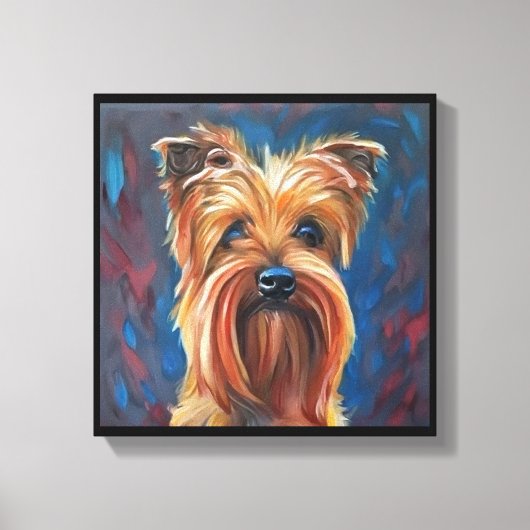 Australische Terrier - Hond Portret Canvas Afdruk (Voorkant)