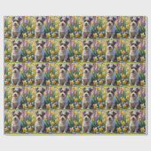 Australische Terrier Hond Spring Bloemen Schildere Cadeaupapier (Vlak)