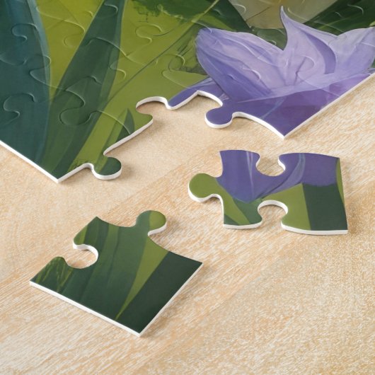 Australische Terrier Hond Spring Bloemen Schildere Legpuzzel (Zijkant)