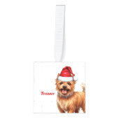 Australische Terrier Hond Twee Foto Kerstvakantie Decoratie (Voorkant)