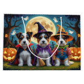 Australische Terrier Honden Pompoen Halloween Grap Groot Cadeauzakje (Achterkant)