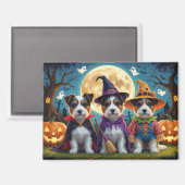 Australische Terrier Honden Pompoen Halloween Grap Magneet (Voorkant / Achterkant)