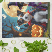 Australische Terrier Honden Pompoen Halloween Grap Theedoek (Gevouwen)