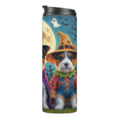 Australische Terrier Honden Pompoen Halloween Grap Thermosbeker (Geroteerd rechts)