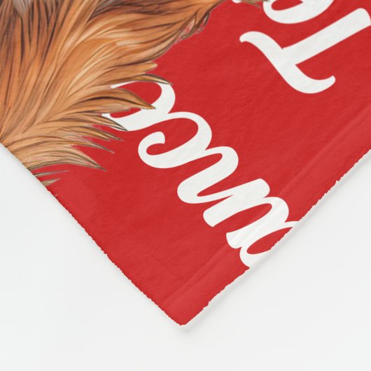 Australische Terrier Hondennaam Patroon Kerstmis Fleece Deken (Hoek)