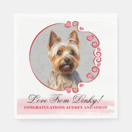 Australische Terrier Huwelijks Servetten Met Honde