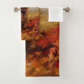 Australische Terriër in de herfst laat Herfst insp Bad Handdoek (Insitu)