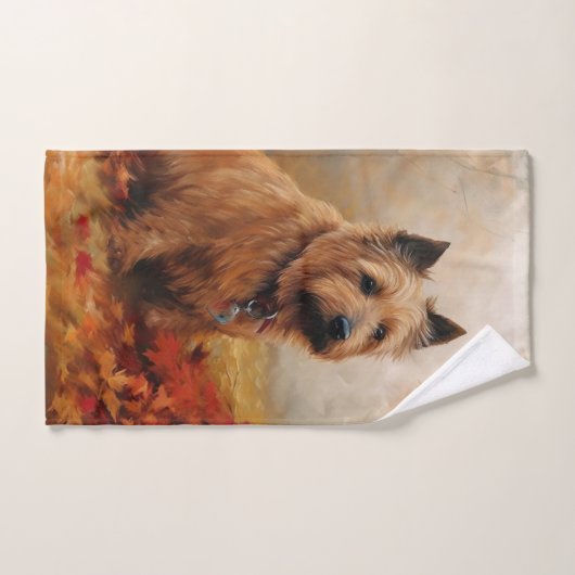 Australische Terriër in de herfst laat Herfst insp Bad Handdoek (Handdoek)