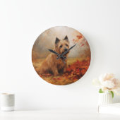 Australische Terriër in de herfst laat Herfst insp Grote Klok (Huis)