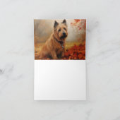 Australische Terriër in de herfst laat Herfst insp Kaart (Binnen)