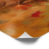 Australische Terriër in de herfst laat Herfst insp Perfect Poster (Hoek)