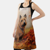 Australische Terriër in de herfst laat Herfst insp Schort (Insitu)