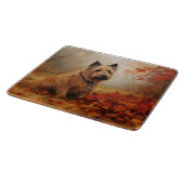 Australische Terriër in de herfst laat Herfst insp Snijplank (Hoek)