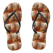 Australische Terriër in de herfst laat Herfst insp Teenslippers (Voetbed)