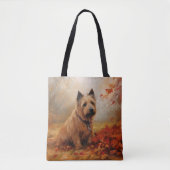 Australische Terriër in de herfst laat Herfst insp Tote Bag (Voorkant)