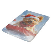 Australische Terriër in Sledge Laat het Sneeuw Ker Badmat (Gekanteld)